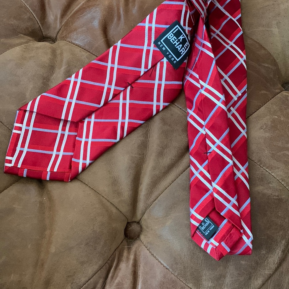 IKE BEHAR ♥️ Silk Stripe Tie - Picture 4 of 4